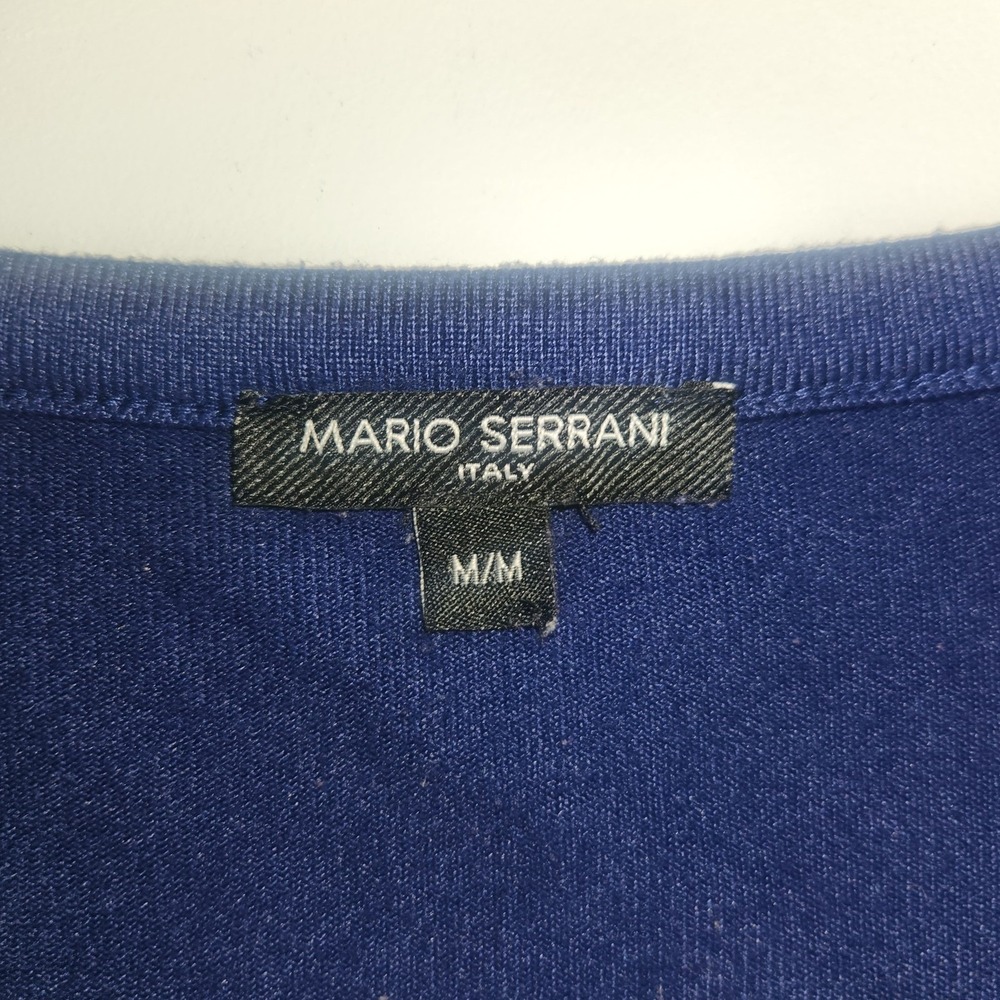 Mario Serrani Women's Butter Soft Blue Henley Long Sleeve Top. Medium - Picture 3 of 6